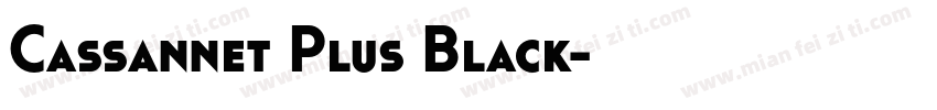 Cassannet Plus Black字体转换